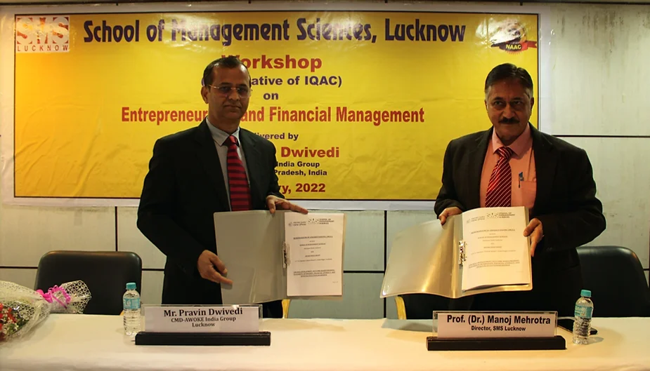 School of Management Science signs an MOU with AWOKE India for Financial Management amongst students - Cover Image